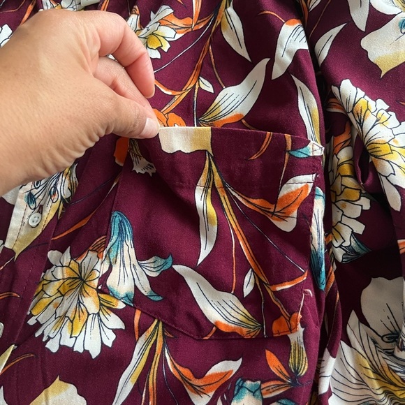 St. John's Bay NWT Womens Plus Size 2X Long Sleeve Floral Midi Button Down Dress - Picture 6 of 7